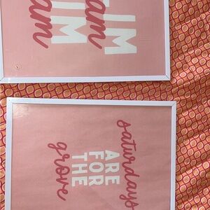 Pink and White Wall Art Set Ole Miss